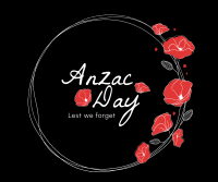 Anzac Day Wreath Facebook Post Design