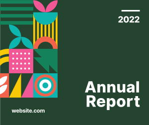 Annual Report Multicolor Facebook post Image Preview