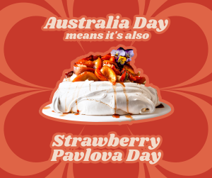 Australian Strawberry Pavlova Facebook post Image Preview