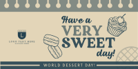 Sweet Dessert Day Twitter Post Design