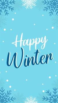 Winter Snowflake Greeting Instagram Reel Design