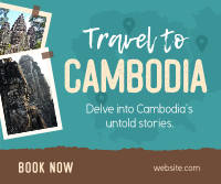 Travel to Cambodia Facebook Post Design