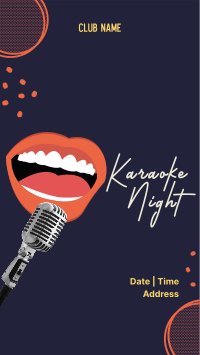 Karaoke Classics Night Facebook Story Design