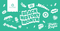Black History Month Stickers Facebook Ad Design