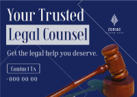 Trusted Legal Counsel Postcard Image Preview