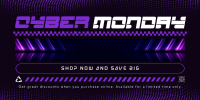 Futuristic Cyber Monday Twitter Post Design