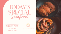 Minimal Seafood Restaurant  Facebook Event Cover Design