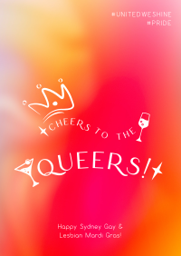 Cheers Queers Mardi Gras Poster Image Preview