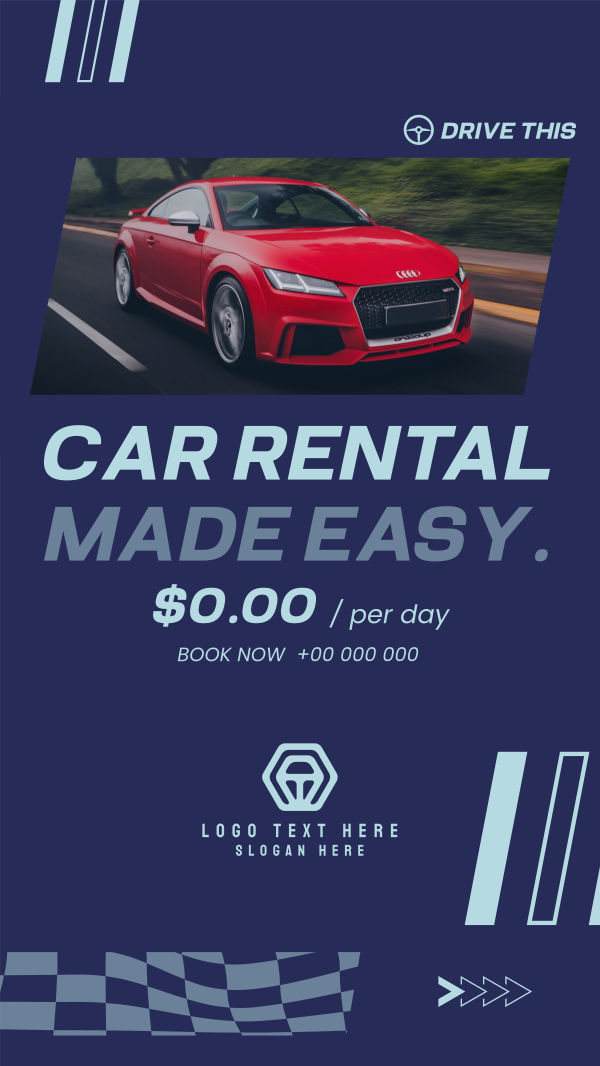 Rent Your Dream Car Instagram Story Design Image Preview