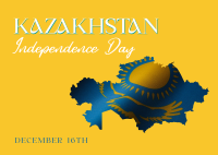 Kazakhstan Day Flag Postcard Design