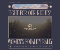 Modern Nostalgia Women's Rally Facebook Post Design