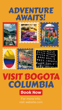 Travel to Colombia Postage Stamps Instagram story Image Preview