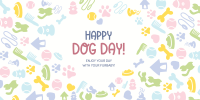 Dog Day Heart Twitter Post Design