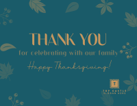 Thanksgiving Autumn Leaves Thank You Card Image Preview