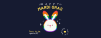 Rainbow Bunny Facebook Cover Design