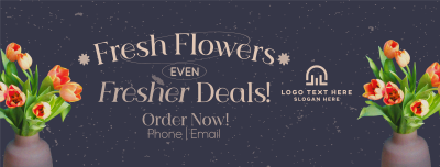 Fresh Flowers Sale Facebook cover Image Preview