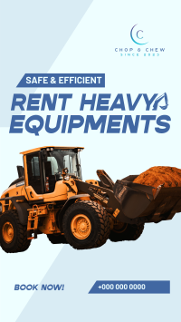 Heavy Equipment Rental Instagram story Image Preview