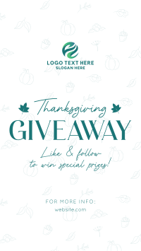 Thanksgiving Day Giveaway Instagram reel Image Preview
