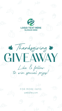 Thanksgiving Day Giveaway Instagram Reel Preview