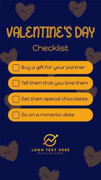 Valentine's Checklist Facebook story Image Preview