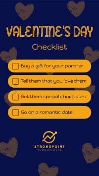 Valentine's Checklist Facebook Story Design