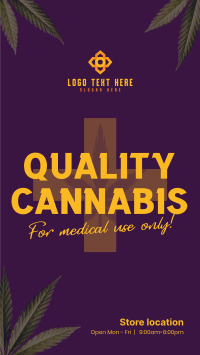 Quality Cannabis Plant Instagram Story Design