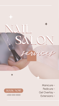 Fancy Nail Service Facebook Story Design