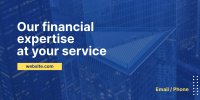 Financial Service Building Twitter Post Design