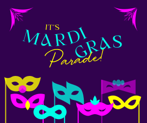 Mardi Gras Masks Facebook post Image Preview