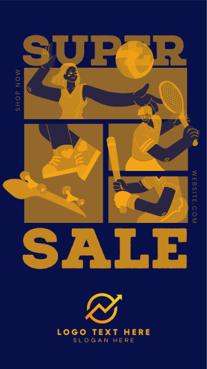 Super Sale in Sporting Goods Facebook story Image Preview