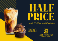 Half Price Coffee Postcard Image Preview