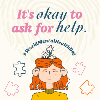 Ask Help Mental Health Instagram post Image Preview