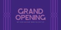 Minimalist Art Deco Grand Opening Twitter post Image Preview