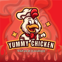 Chicken Restaurant Mascot Instagram Post Preview