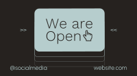 Minimal Welcome We're Open Animation Preview