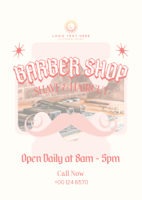 Retro Barber Shop Poster Preview