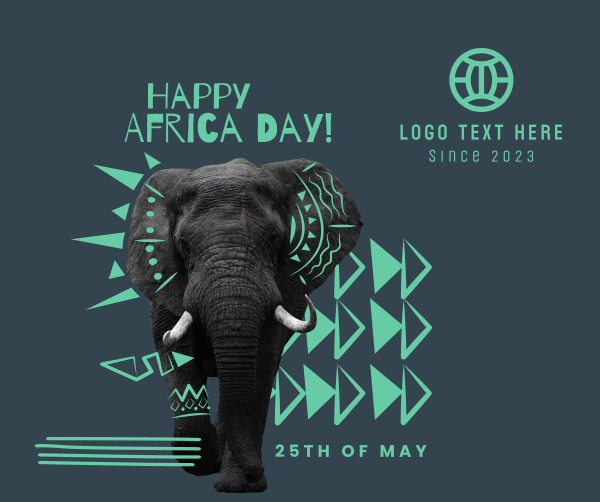 Elephant Ethnic Pattern Facebook Post Design Image Preview