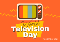 World Television Day Postcard Design