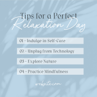 Tips for Relaxation Instagram Post Design