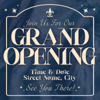 Elegant Retro Grand Opening Instagram Post Design