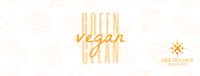 Green Clean and Vegetarian Facebook cover Image Preview