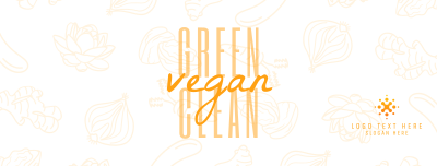 Green Clean and Vegetarian Facebook cover Image Preview