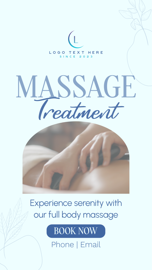 Massage Treatment Wellness Instagram Story Design