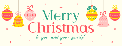 Christmas Family Greetings Facebook cover Image Preview