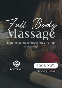 Full Body Massage Flyer Design