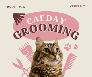 Cat Day Grooming Facebook post Image Preview