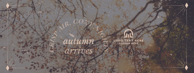 Autumn Arrives Quote Facebook cover Image Preview