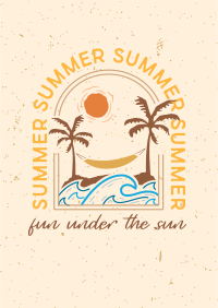 Summer Beach Badge Flyer Design