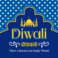 Blessed Bright Diwali Linkedin Post Image Preview