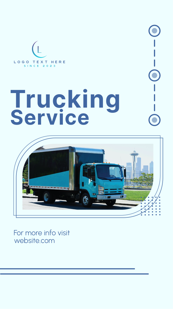 Trucking lines Instagram Story Design Image Preview